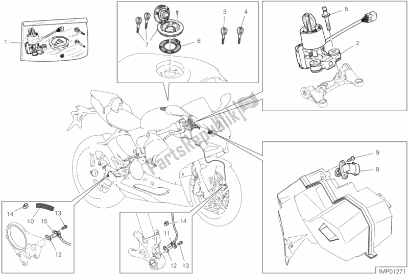 Tutte le parti per il 13f - Dispositivi Elettrici del Ducati Superbike Panigale V2 Thailand 955 2020